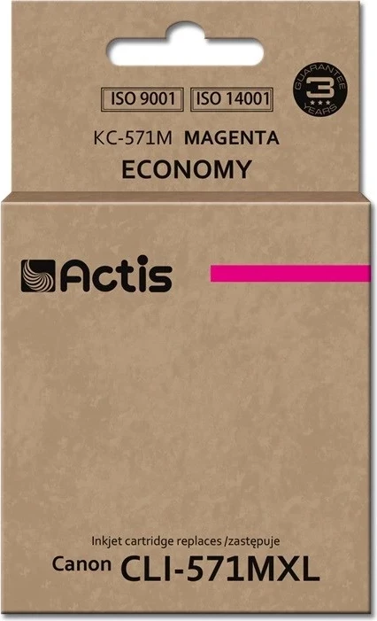 Ngjyrë zëvendësuese Actis KC-571M ink për printer Canon CLI-571M, standard, 12ml, vjollcë