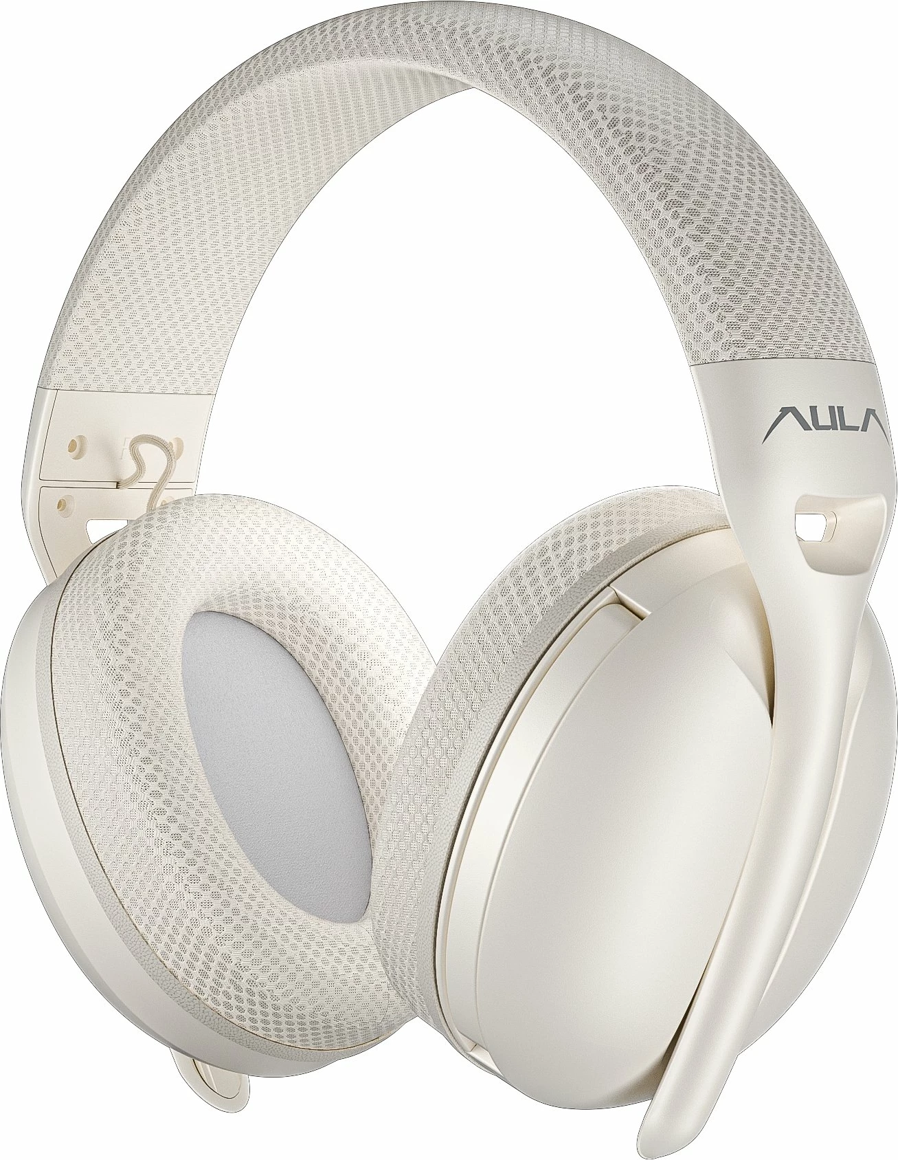 Kufje Aula S6 AUS6-C wireless Bluetooth/2.4G/USB-C, on-ear, mikrofon i integrum, 22h bateri, beige