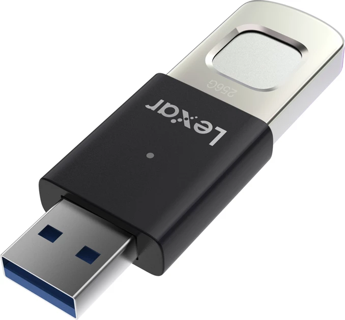 Pendrive Lexar Fingerprint F35 Pro 256GB USB 3.2 Gen1 USB-A, e zezë/argjend