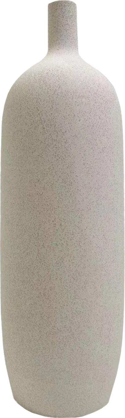 Dekor tavoline prej qeramike GALAD FH4623.01, ngjyrë e bardhë e zbehtë me kristalizim, Φ18x57Hcm