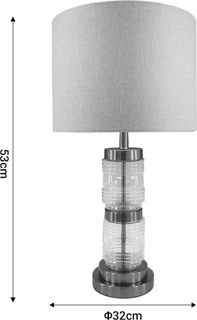 Llambë tavoline Wenxie Inart E27, metal i artë, mermer, pëlhurë bezhë, D32x53cm