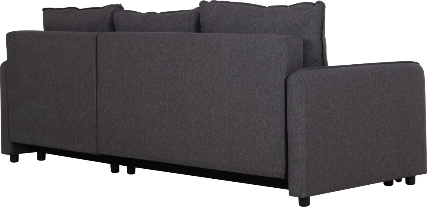 Kënd divan i kthyeshëm, shtrat, material gri, FREDI FH3312.01, 220x167x85cm