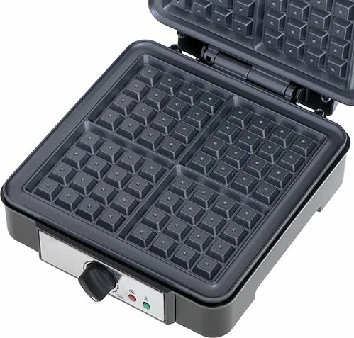 Aparat për vafla Adler AD 3049 1800W, 4 vafla, kontroll temperature, i zi