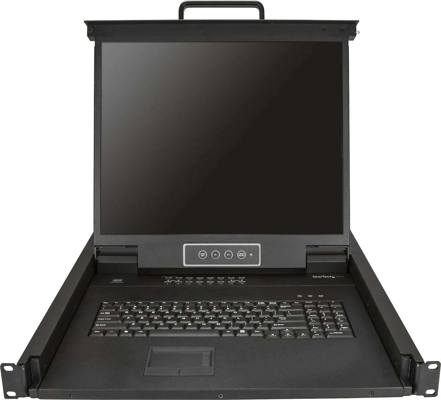 Konzolë KVM rackmount StarTech RKCONS1916K, 16-port, LCD 19", USB/VGA, e zezë