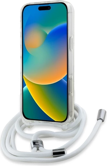 Mbështjellës Karl Lagerfeld Crossbody IML Karl Head MagSafe për iPhone 16 Pro Max, Transparent