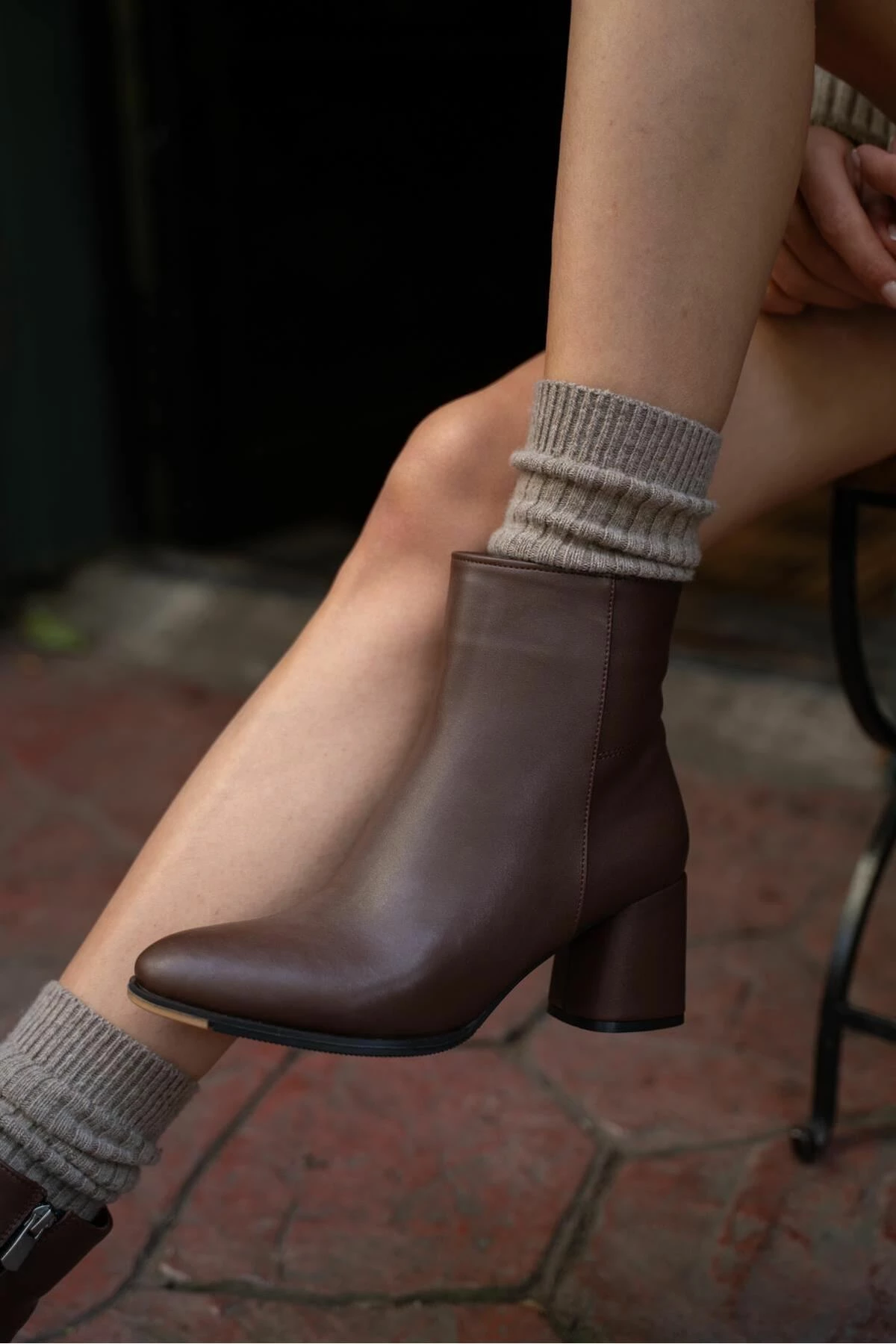 Çizme për gra, ngjyrë kafe, Jumeon, MK1345021KR20-003