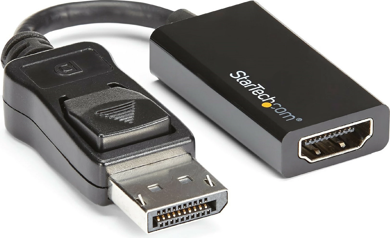 Adapter DisplayPort në HDMI StarTech DP2HD4K60S, 4K 60Hz, aktiv, 0.215 m, i zi