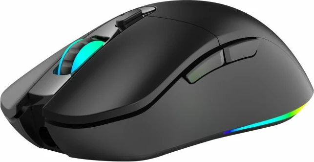 Maus pa tela Sandberg Wireless Sniper Mouse 2 640-21, 2400 DPI, RGB, 6 butona, e zezë, set me USB receiver + kabllo USB-C 1.5 m
