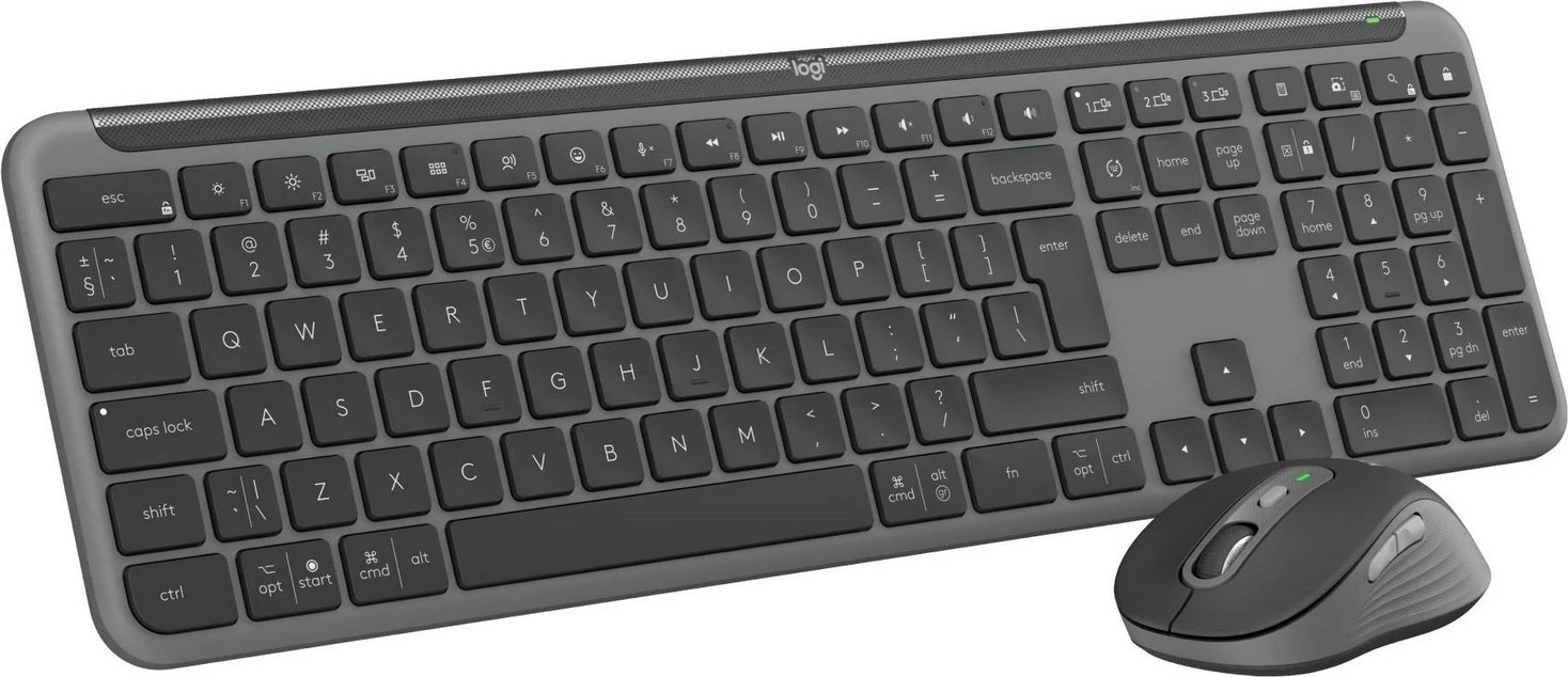 Tastierë dhe Maus Logitech Signature Slim MK950, Wireless, Grafit