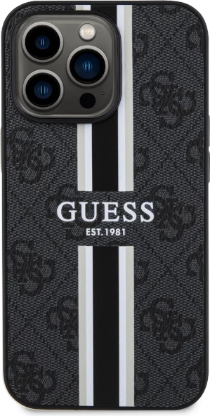 Mbështjellës Guess GUHMP13XP4RPSK për iPhone 13 Pro Max 6.7", hardcase, MagSafe, zi