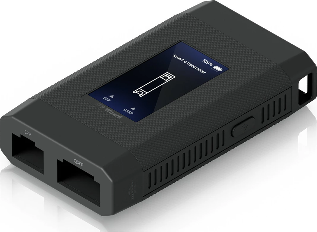 Pajisje testimi SFP Ubiquiti UACC-SFP-Wizard, ekran me prekje, USB-C, e zezë