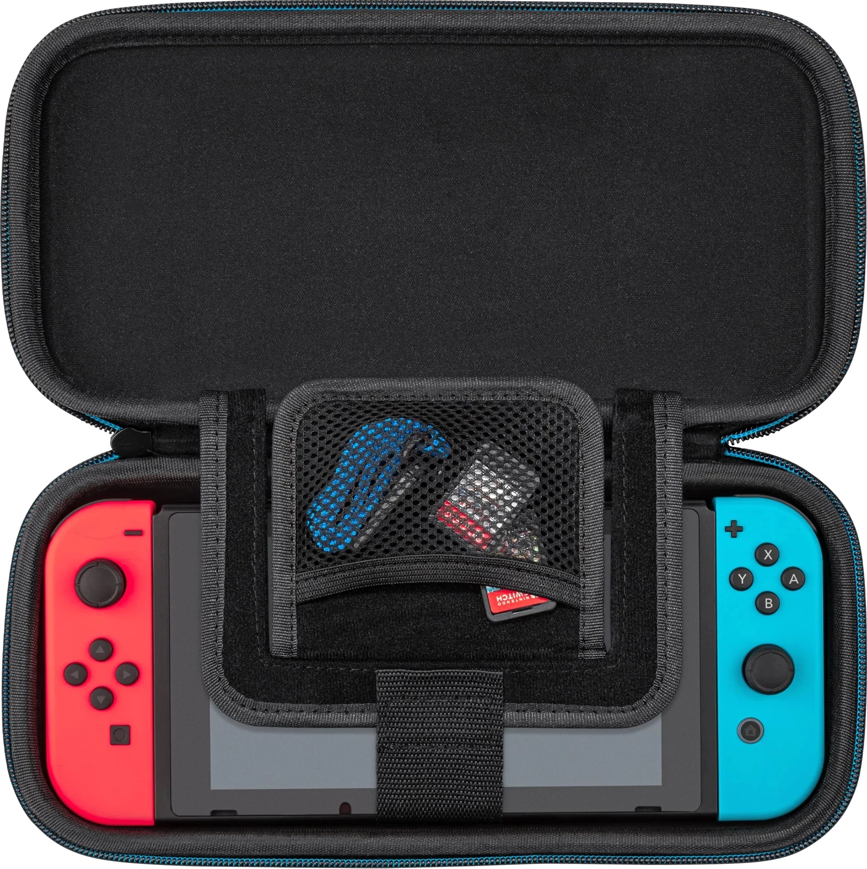Çantë mbrojtëse PDP Deluxe Bag Glow in the Dark Link për Nintendo Switch/Switch Lite/Switch OLED, e zezë-blu