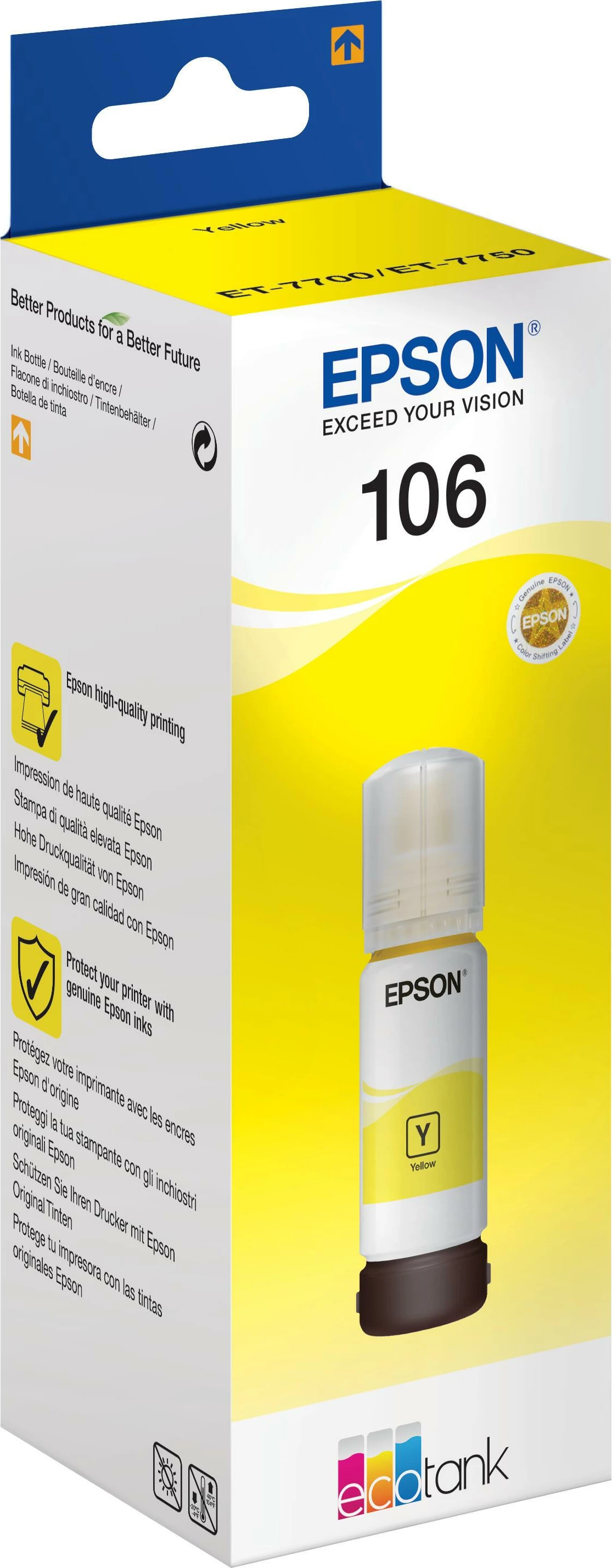 Bojë printeri Epson 106 C13T00R440 origjinale, 1 copë, e verdhë