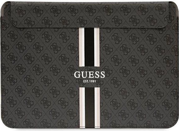 Mbështjellës laptop Guess 4G Printed Stripes, deri 16", e zezë