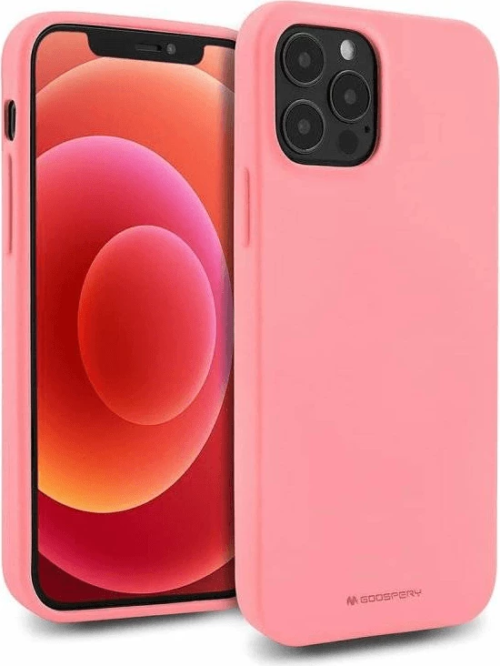 Mbështjellës silikoni Goospery Soft Feeling 17034 për iPhone 14 Plus, rozë