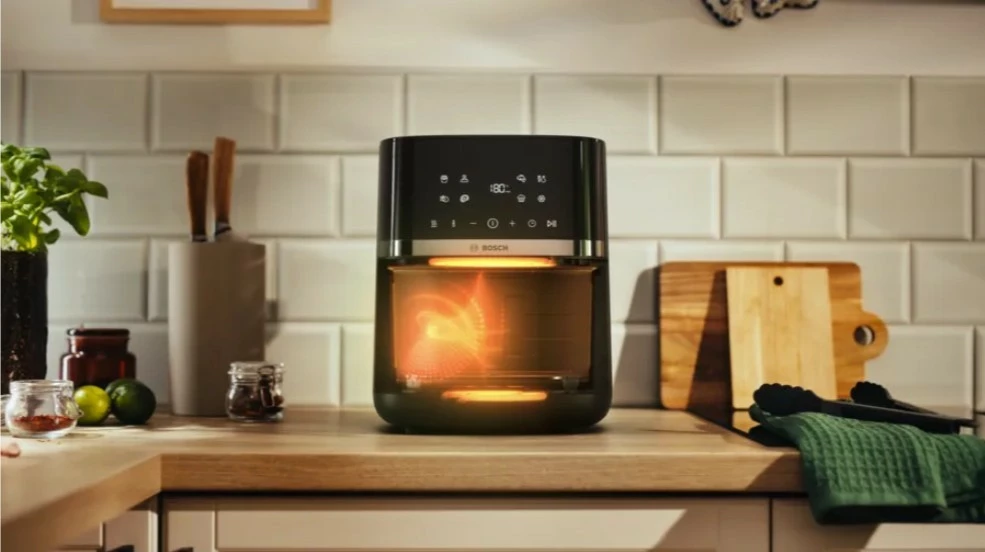 Fritezë me ajër Bosch MAFS2462B 6.1 L 2050 W ekran LCD 9 programe, e zezë