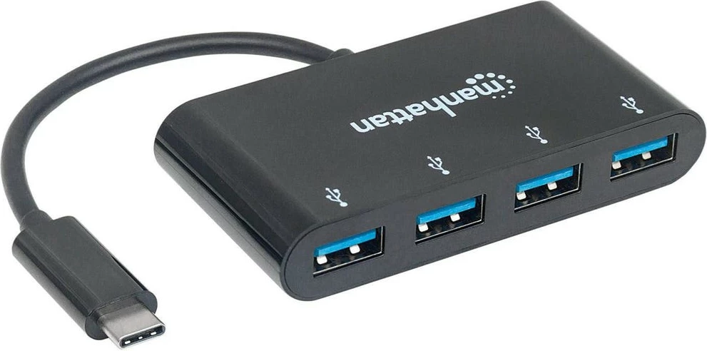 USB hub MANHATTAN 4 porta USB 3.1, Typ-C, i zi