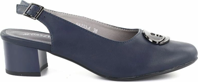Këpucë me taka të hapura për femra M. Daszyński SA233-4, të kaltërta