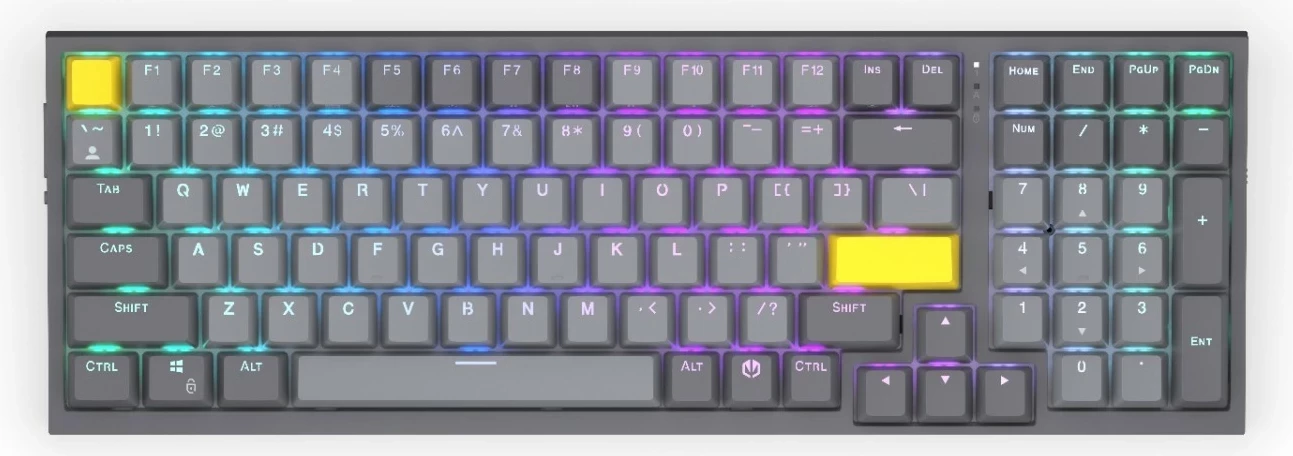 Tastierë mekanike Endorfy Celeris 1800, RGB, wireless, 96%, gri