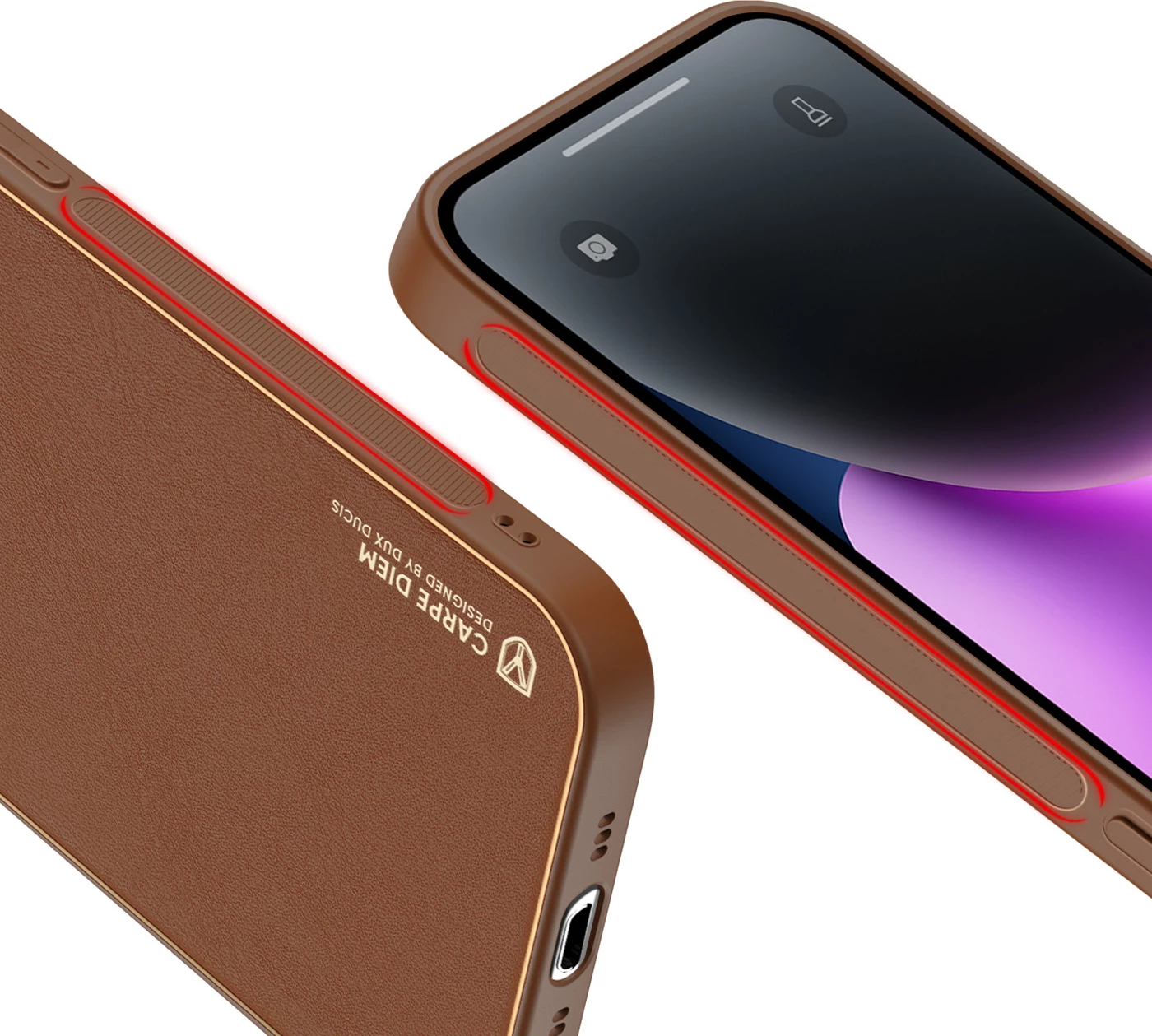 Mbështjellës Dux Ducis Yolo për iPhone 14, Kafe