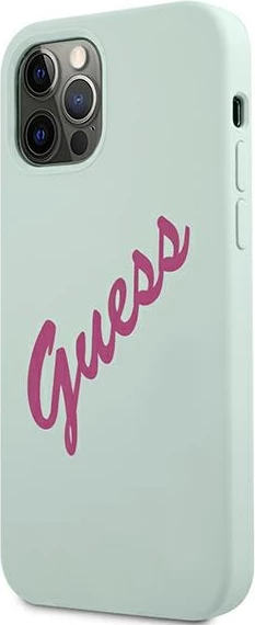 Mbështjellës Guess GUHCP12MLSVSBF për iPhone 12/12 Pro 6.1", silikon, fuchsia/blue