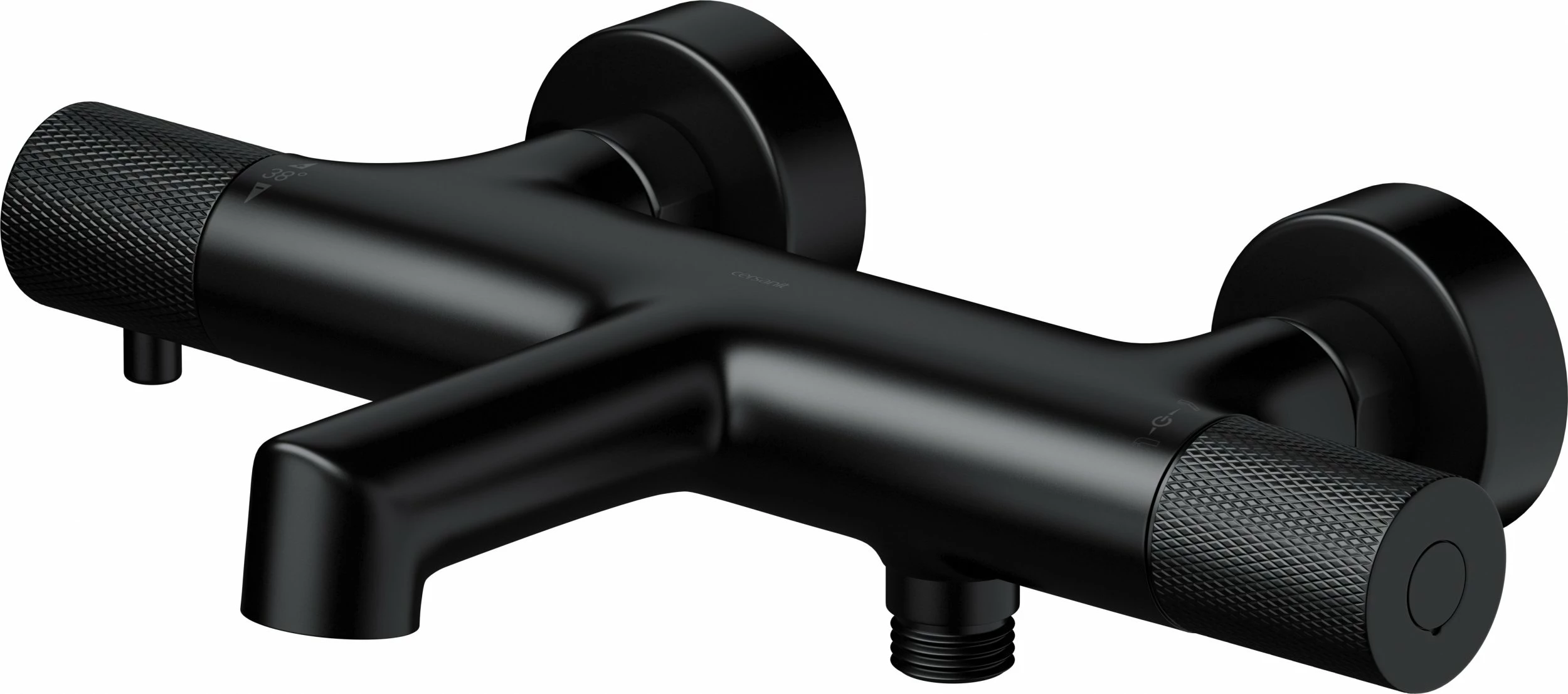 Mikser dushi Cersanit ZEN S951-566, thermostatik muror, dy-levë, i zi mat