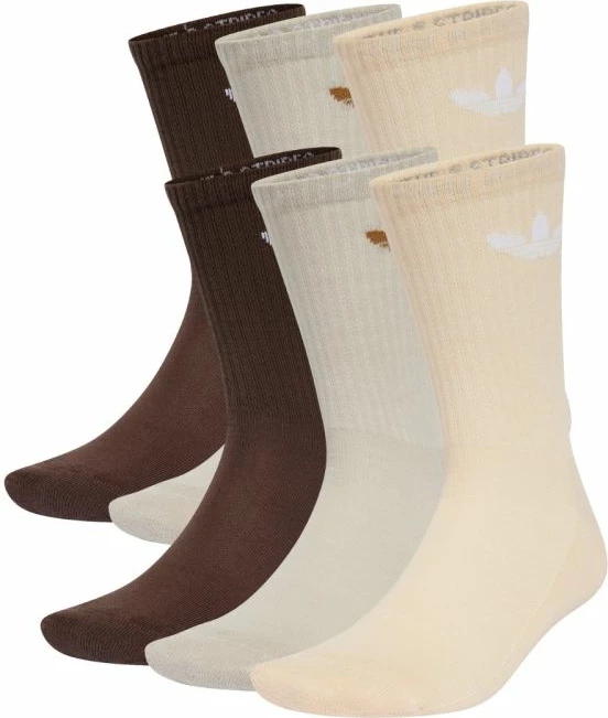 Çorape crew adidas, bezhë/kafe