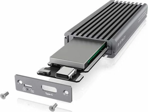 Kasë e jashtme për SSD M.2 NVMe Icy Box IB-1817M-C31, USB-C 3.2 Gen 2 10Gbps, gri