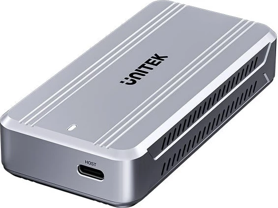 Kasë UNITEK S1242AGY01-EU për SSD M.2 NVMe, USB4 40Gbps, me ftohje, Argjend