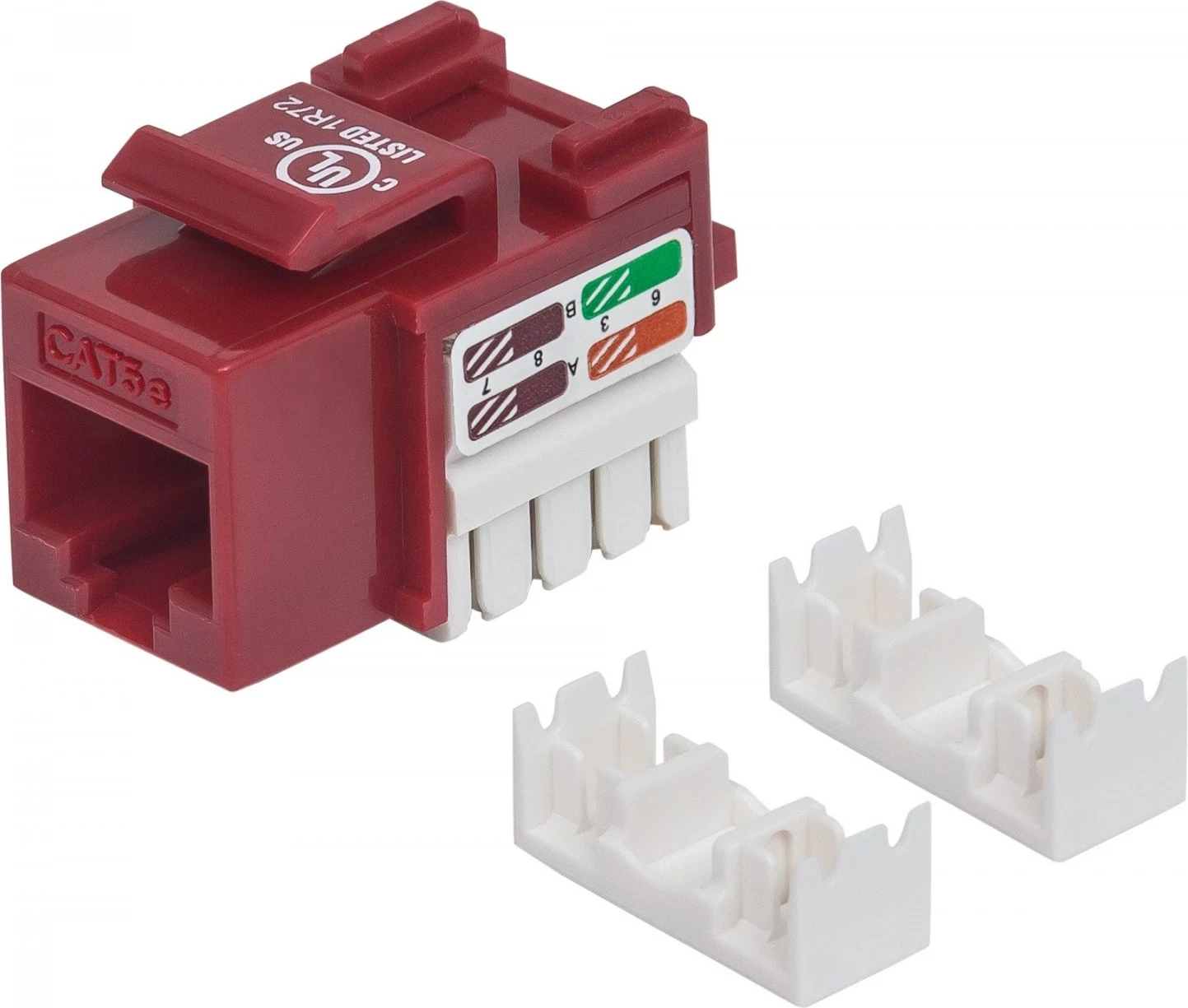 Modul Keystone Intellinet 210478, RJ45 UTP Cat5e, Punch-Down, i kuq
