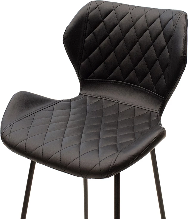 Karrige për bar Theo metalike, ngjyrë e zezë, set prej 2 copë