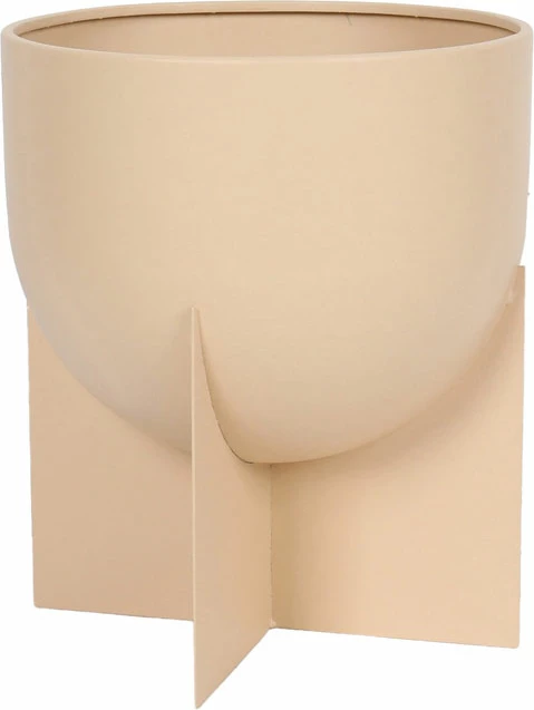 Vazo metalike FINA, bezhë, 25x25x30cm