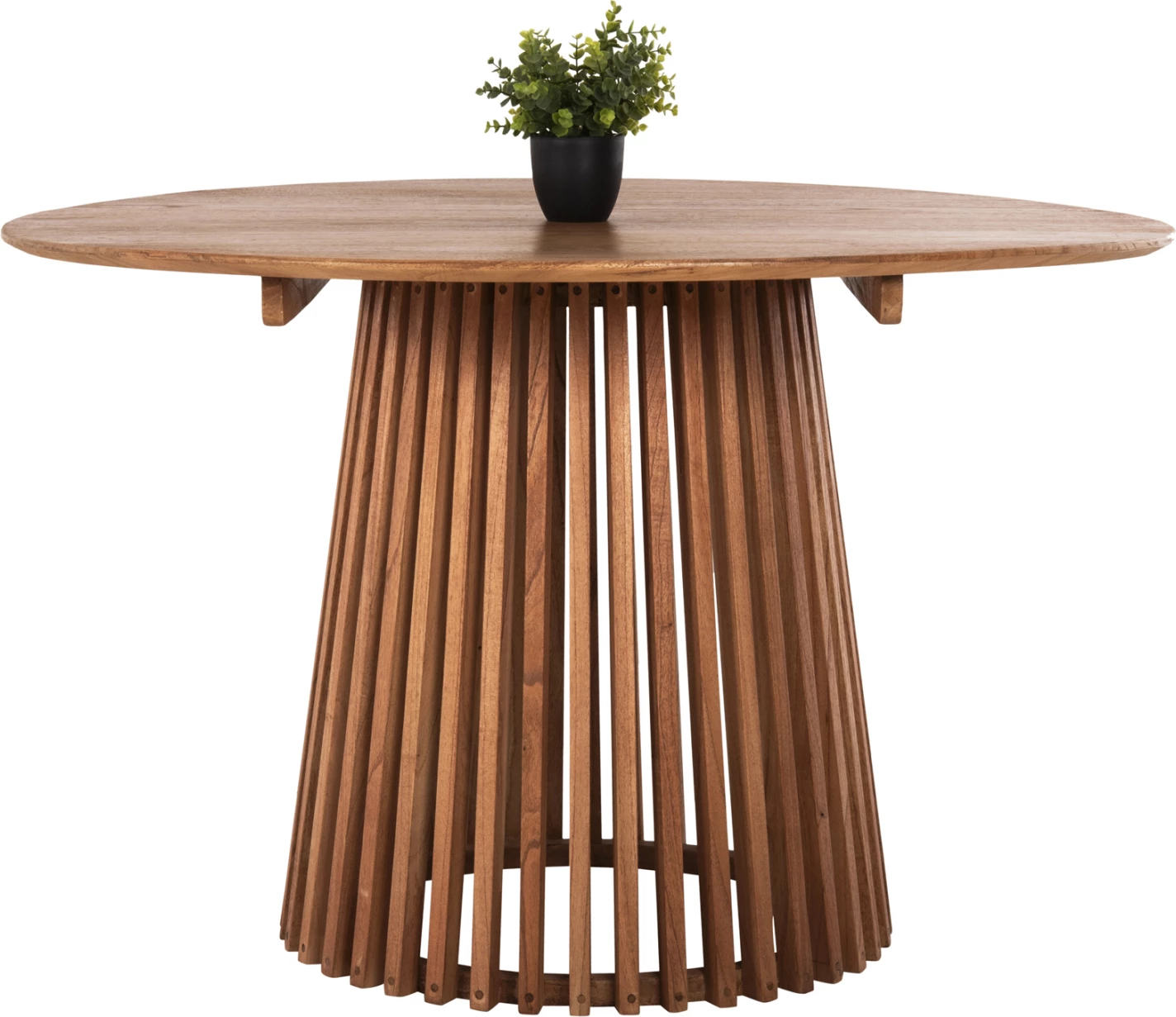 Tavolinë e rrumbullakët për ngrënie, FRANTZ, FH9388.11, dru MINDI, ngjyrë natyrale, Φ120x76.5 cm