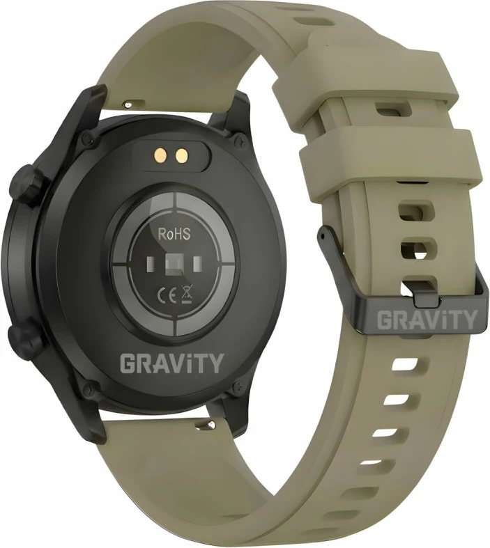 Smartwatch Gravity GT10-2, e zezë, 2 rripa