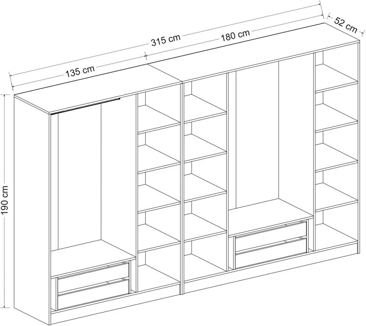 Dollap Skye Decor, anthracite, 4952