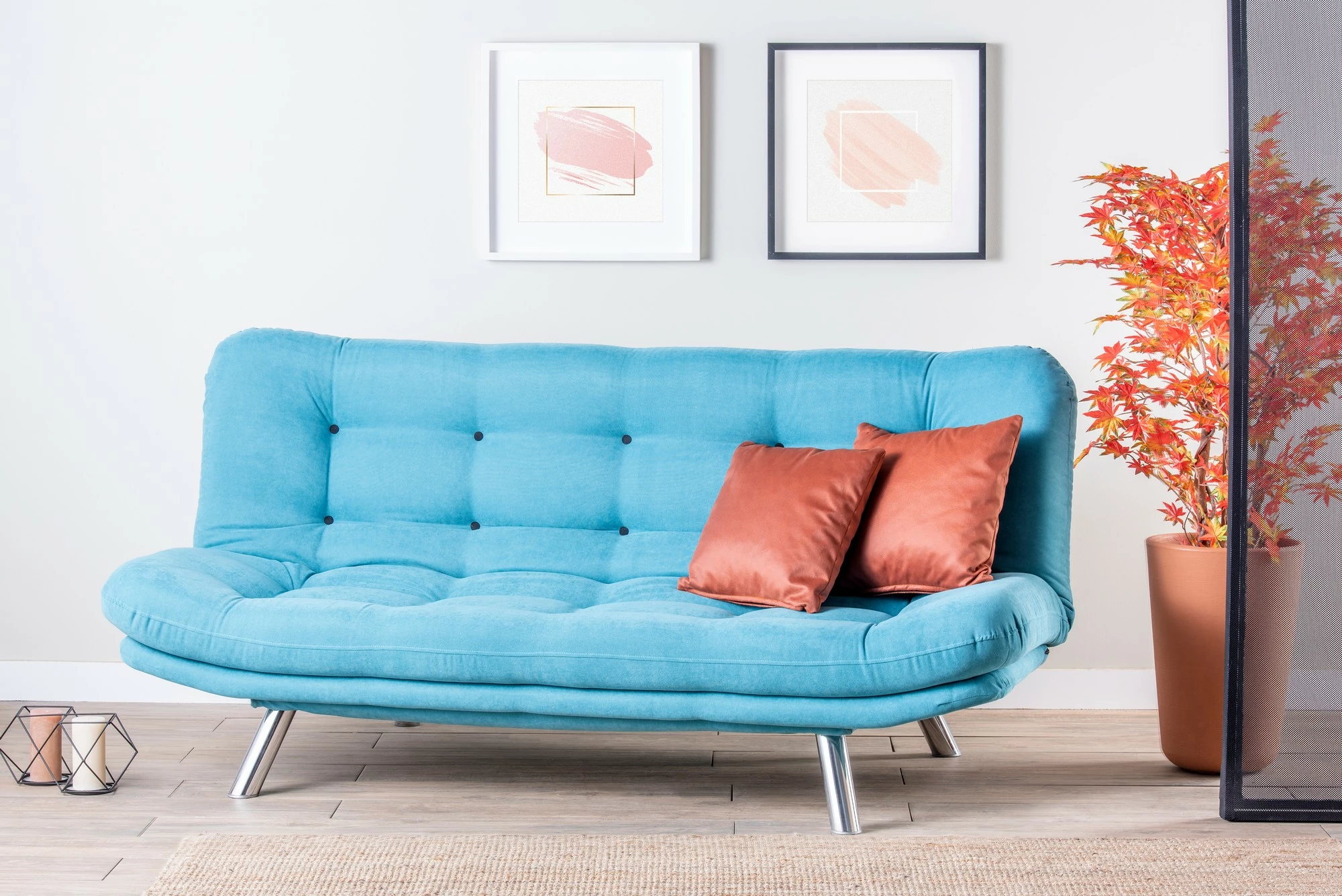Divan-krevat treshe, ngjyrë tyrkiz, Atelier del Sofa, Misa Sofabed