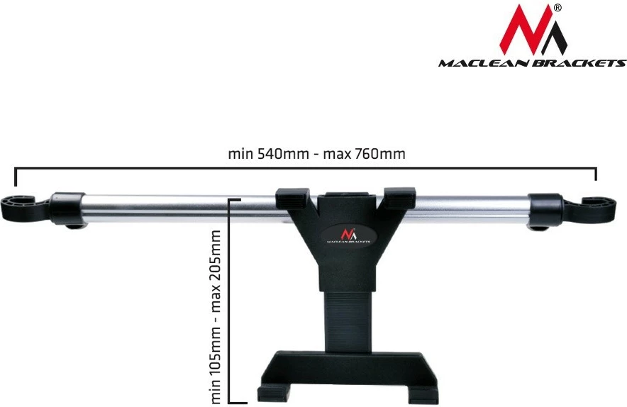 Mbajtës universal për tabletë Maclean MC-657 për makinë, i zi