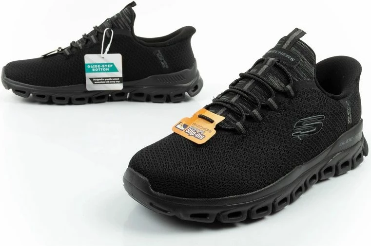 Atlete meshkuj Skechers Glide-Step Slip-Ins, të zeza