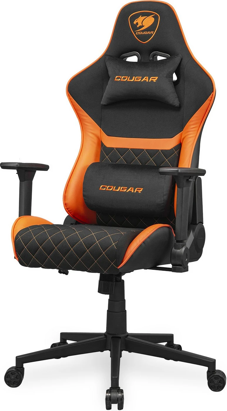 Karrige gaming Cougar Armor One V2 F, PVC/Stof, e zezë/portokalli