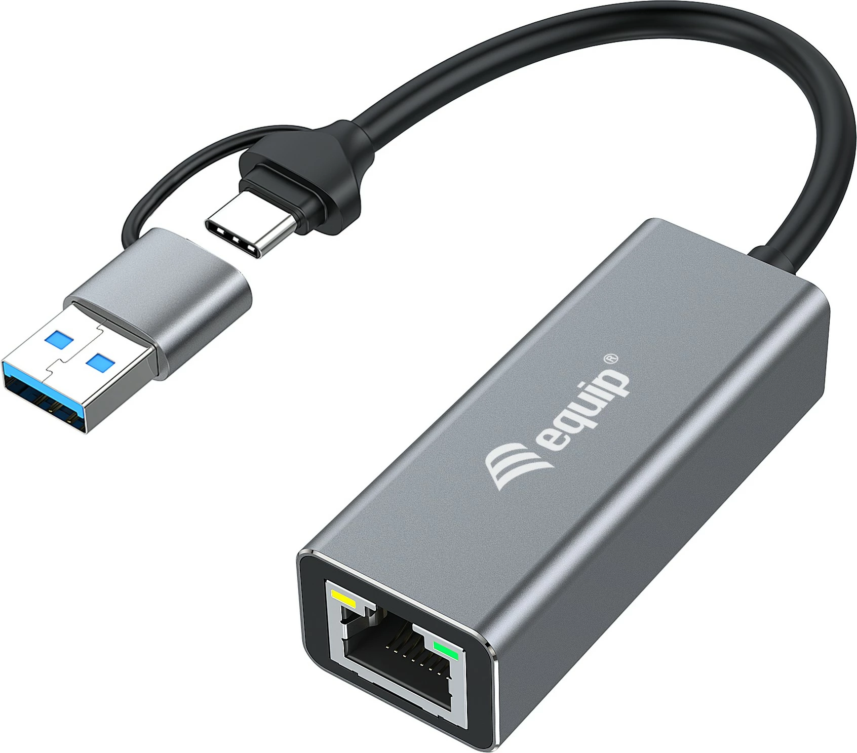 Adapter rrjeti USB-C në 2.5 Gigabit Ethernet Equip 133495, USB Type-A/USB Type-C, 2500 Mbit/s, hiri