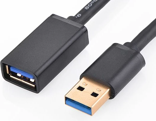 Kabllo zgjatëse USB 3.0 UGREEN 10368 M në F 1m, e zezë, Polybag