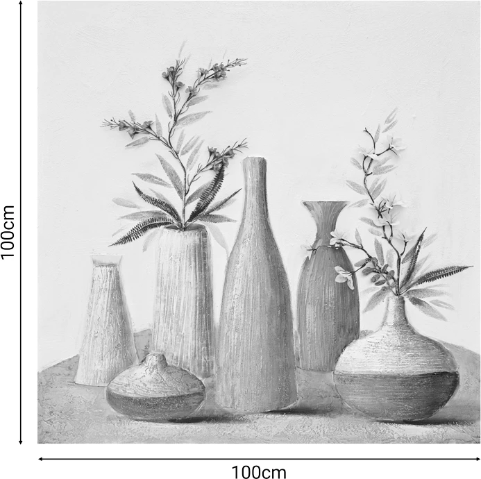 Pikturë kanavacë me vazo Inart, 100x3x100cm