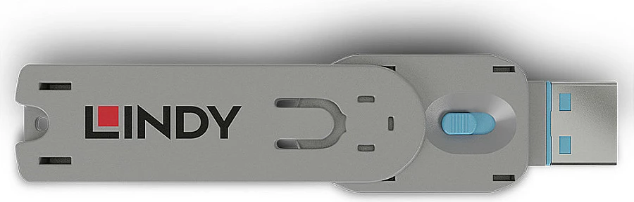 Çelës bllokues porte USB LINDY USB Type-A, blu