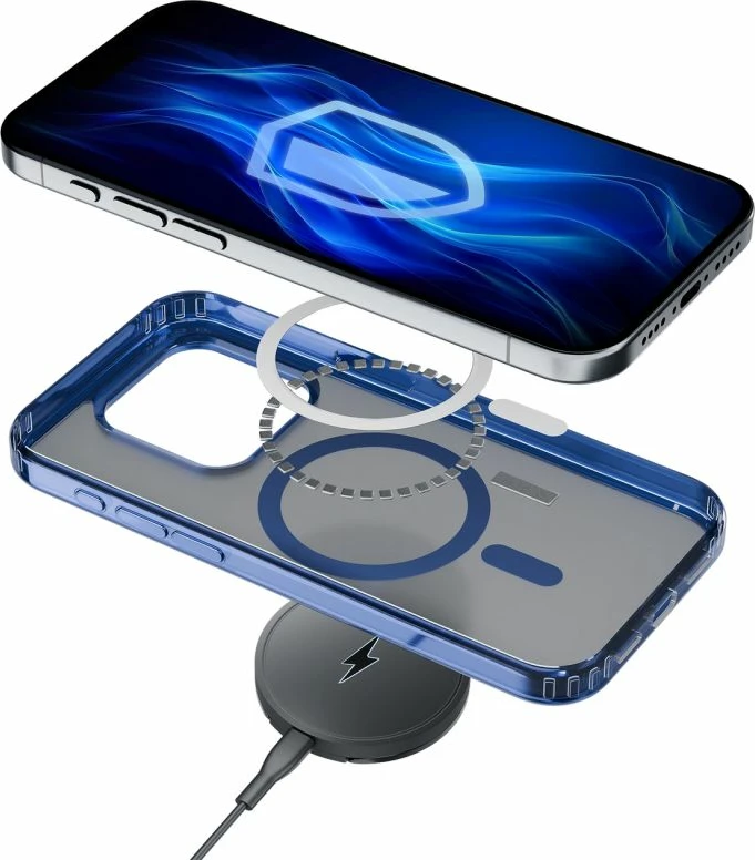 Maskë telefoni 3mk Frosty MagCase për iPhone 15 Pro Max, blu