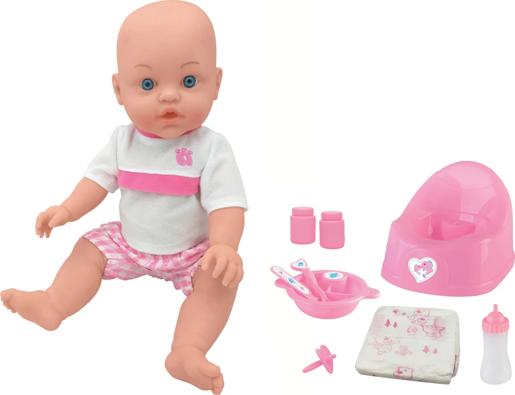 Baby Snuggle 41cm Drink and Wet Deluxe Doll with Accessories