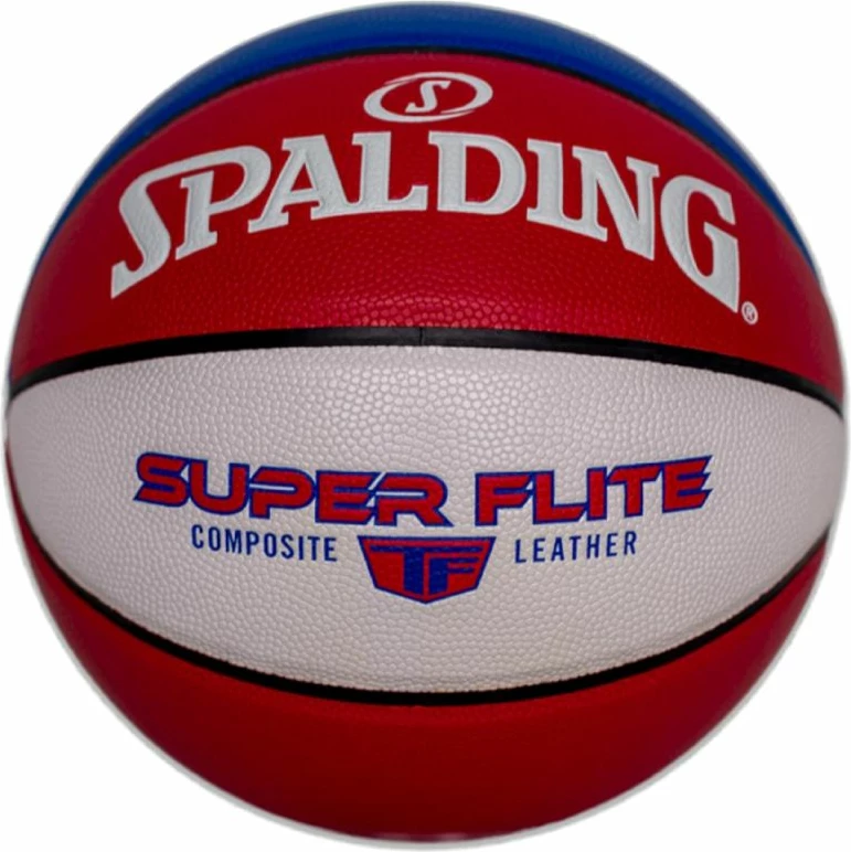 Top Basketbolli për meshkuj Spalding, me ngjyra të bardha, të kuqe, dhe të blu [Madhësia: 7]