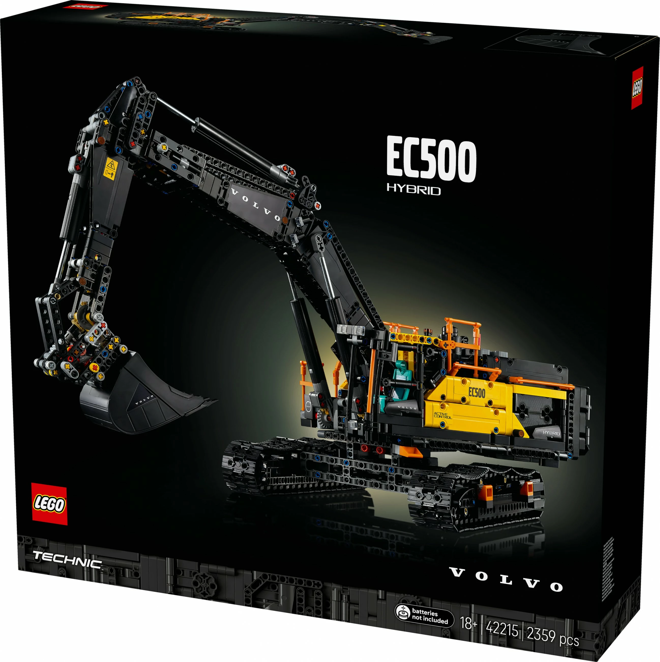 Set ndërtimi LEGO Technic Volvo EC500 Hybrid Bagger 42215, 2359 pjesë, shumëngjyrësh