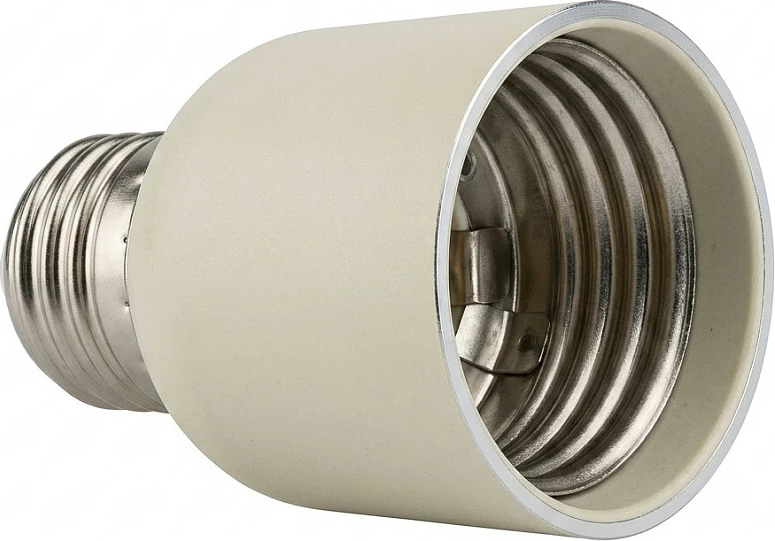 Adapter llampash Synergy21 E27 në E40, i bardhë