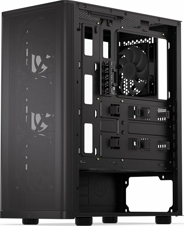 Kasë Endorfy Ventum 200 ARGB EY2A014 Midi Tower ATX me xham të kalitur, 4x120mm PWM ARGB fans, pa PSU, e zezë