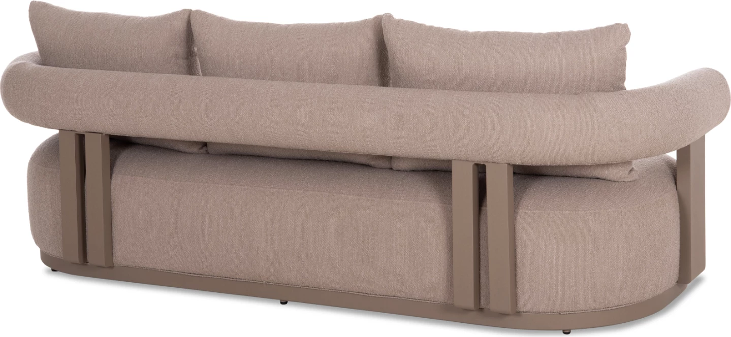 Divan treshe DECCARD CD6462.02, alumin dhe material, bezhë, 230x92x67Y